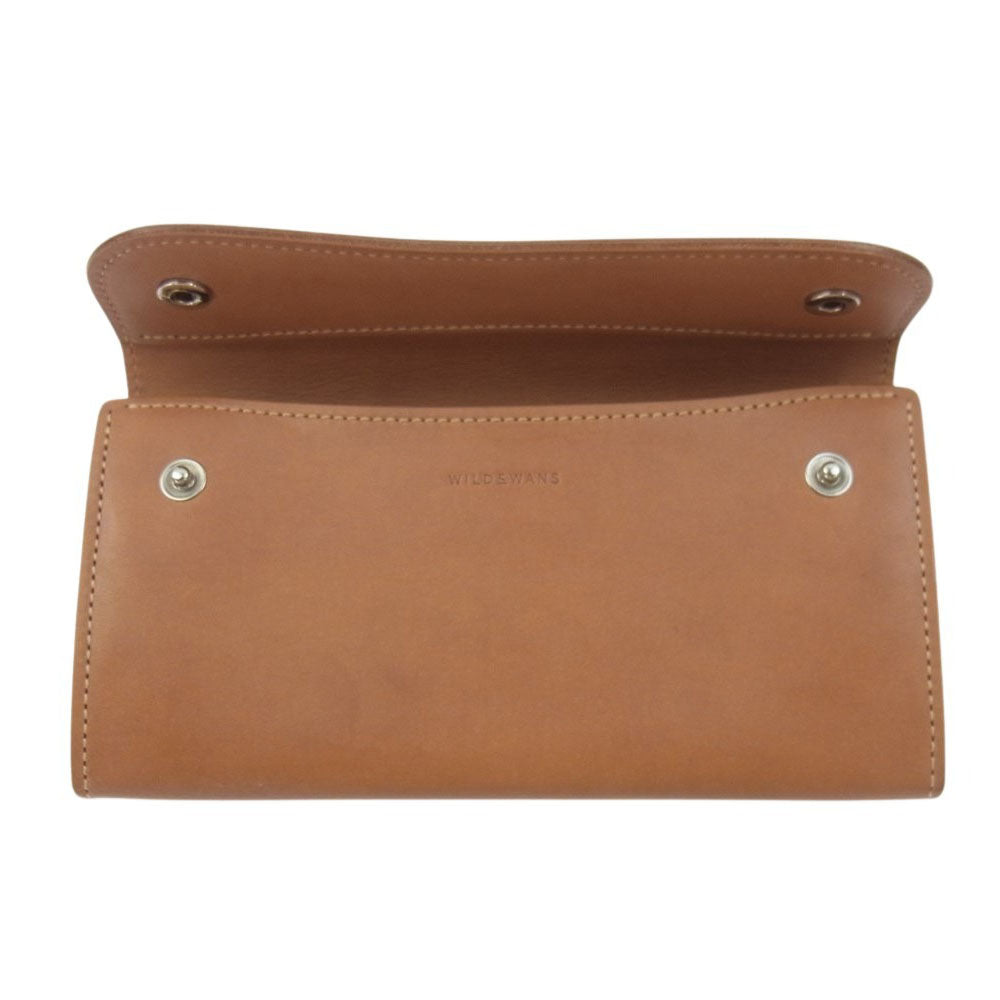 WILDSWANS ワイルドスワンズ WAVE/SD/NT WAVE ウェイブ ロングウォレット サドルプルアップレザー ウェーブ 長財布 ライトブラウン系【中古】