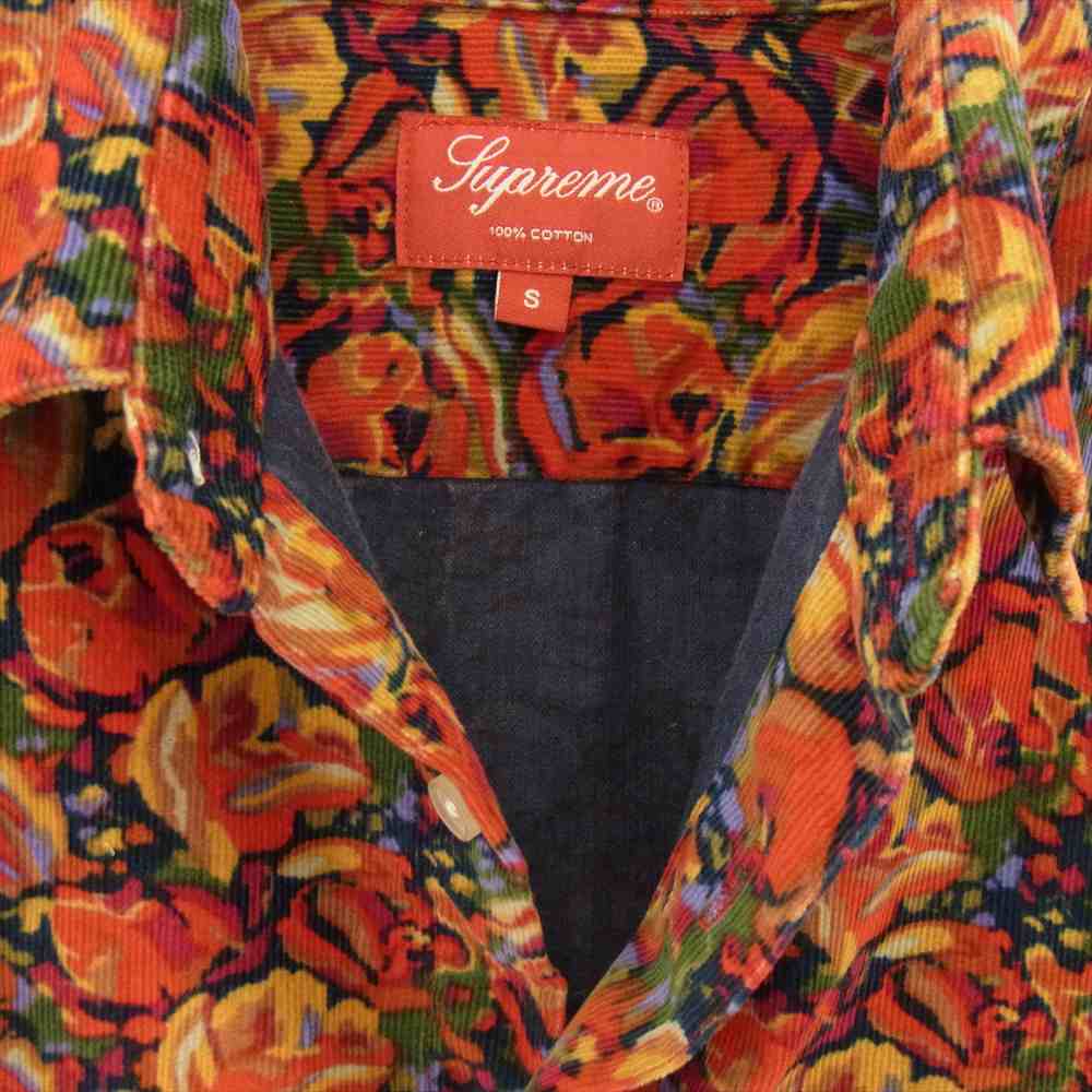 Supreme シュプリーム 18AW Roses Corduroy Shirt ローズ コーデュロイ 長袖 シャツ S【中古】