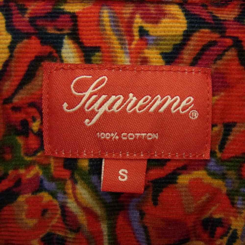 Supreme シュプリーム 18AW Roses Corduroy Shirt ローズ コーデュロイ 長袖 シャツ S【中古】