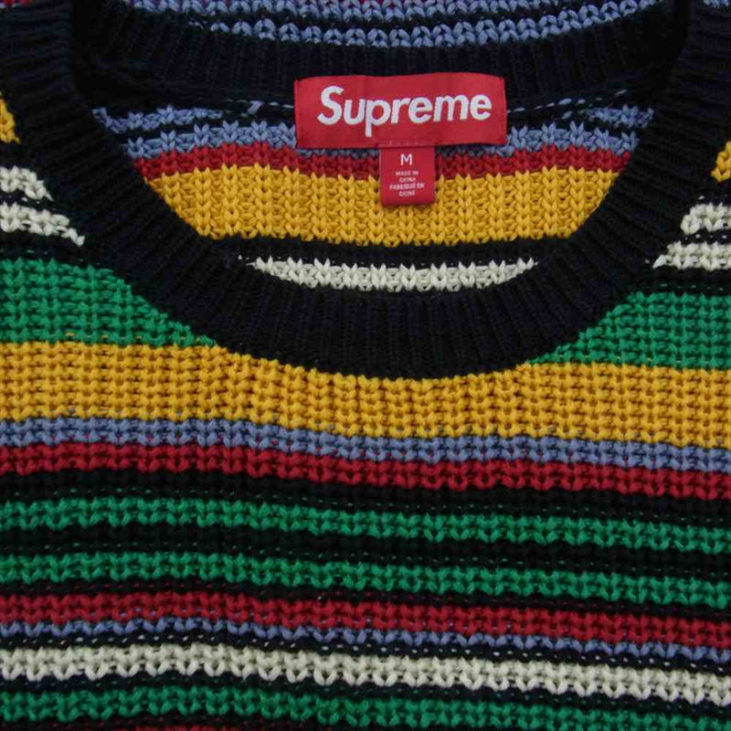 Supreme シュプリーム 23AW Small Box Ribbed Sweater スモールボックス リブド セーター ニット マルチカラー系 M【中古】