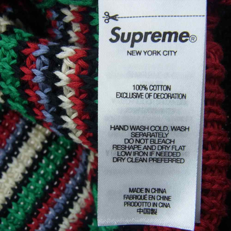 Supreme シュプリーム 23AW Small Box Ribbed Sweater スモールボックス リブド セーター ニット マルチカラー系 M【中古】