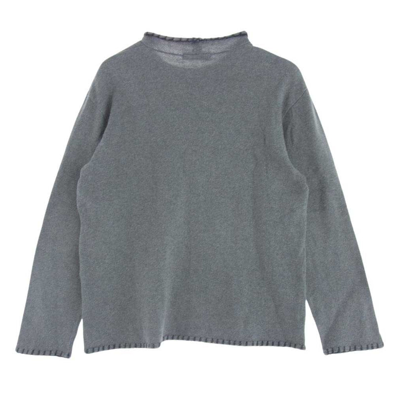 tricot COMME des GARCONS トリココムデギャルソン TT-110220 AD1991 コットン モック ネック 襟 袖 ステッチ デザイン 長袖 ニット グレー系【中古】