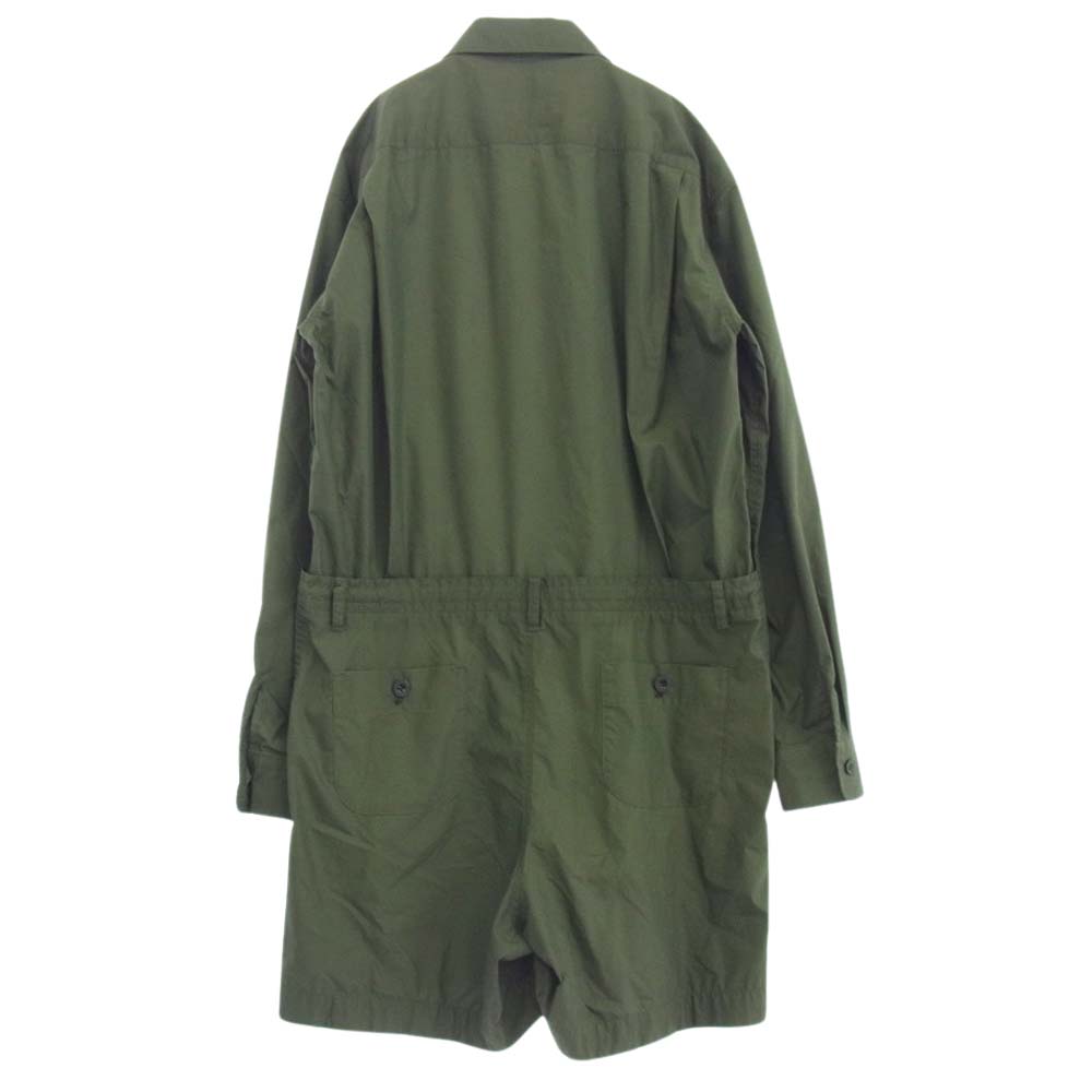 Sacai サカイ  22-02723M Cotton Weather Jumpsuits ジャンプ スーツ オールインワン ハーフパンツ ショーツ カーキ系 2【中古】