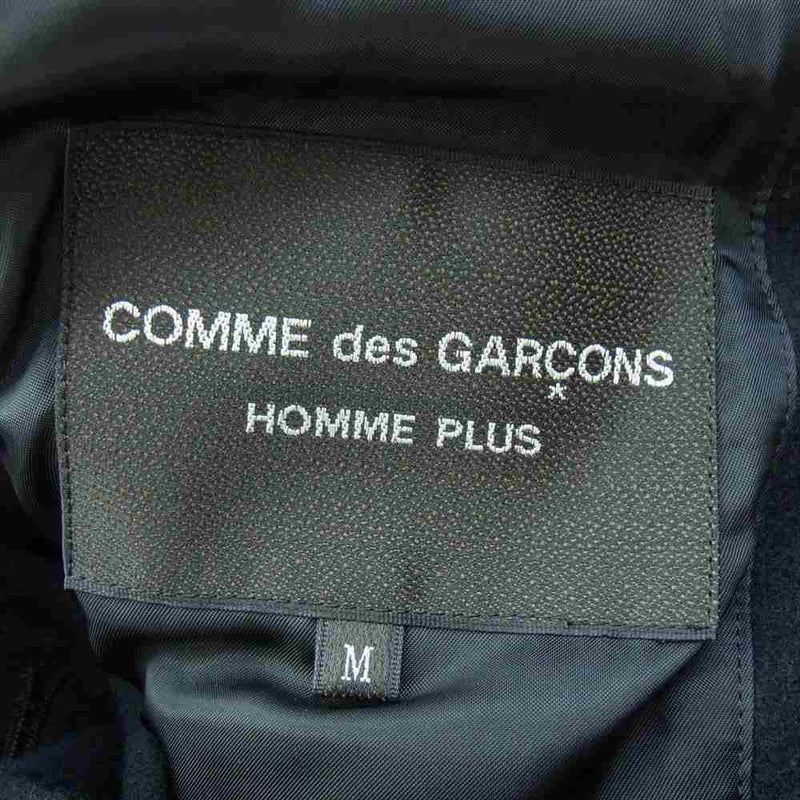 COMME des GARCONS HOMME PLUS コムデギャルソンオムプリュス PP-C011 AD2015 捻じれ デザイン ダブルブレスト ウール Pコート ネイビー系 M【中古】