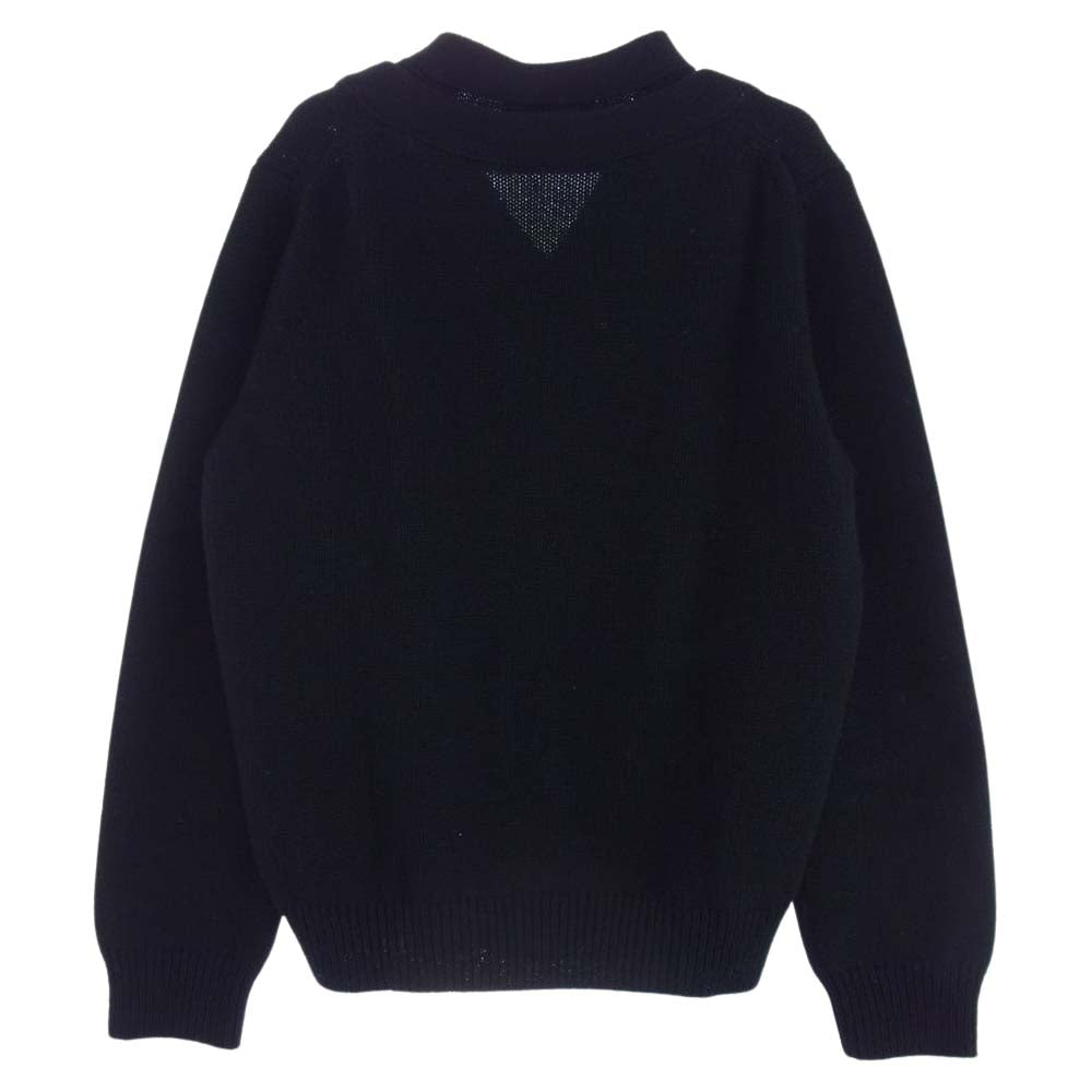 BLACK COMME des GARCONS ブラックコムデギャルソン 1F-N001 Layered Wool Cardigan レイヤード ウール カーディガン  ブラック系 L【中古】