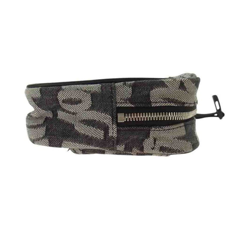 Supreme シュプリーム 22SS Fat Tip Jacquard Denim Waist Bag ファットティップジャガード デニムウエストバッグ ブラック系【中古】