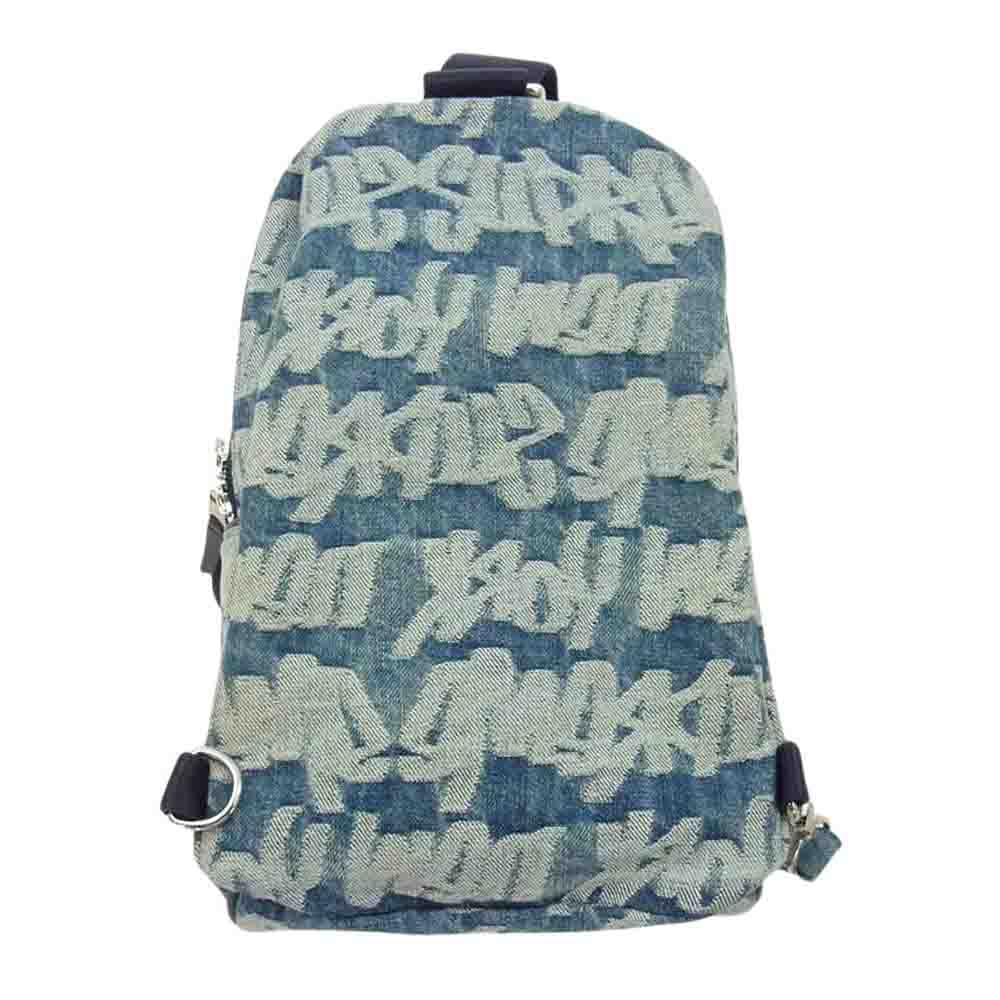 Supreme シュプリーム 22SS Fat Tip Jacquard Denim Sling Bag ファット ティップ ジャカード デニム スリング バッグ  インディゴブルー系【中古】