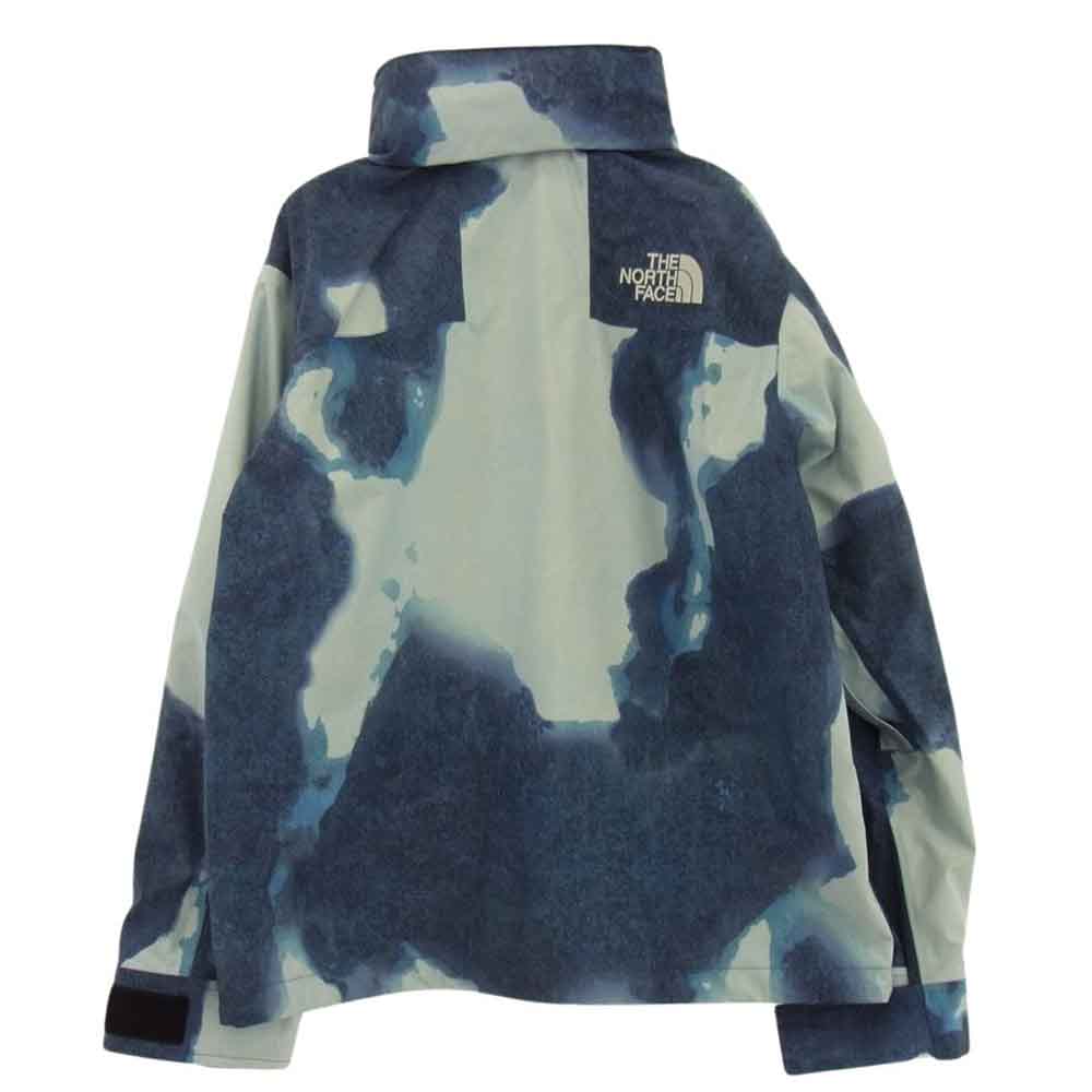 Supreme シュプリーム × THE NORTH FACE ノースフェイス 21AW NP52100I Bleached Denim Print Mountain Jacket ブリーチ デニム プリント マウンテンジャケット パーカー M ブルー系 M【中古】