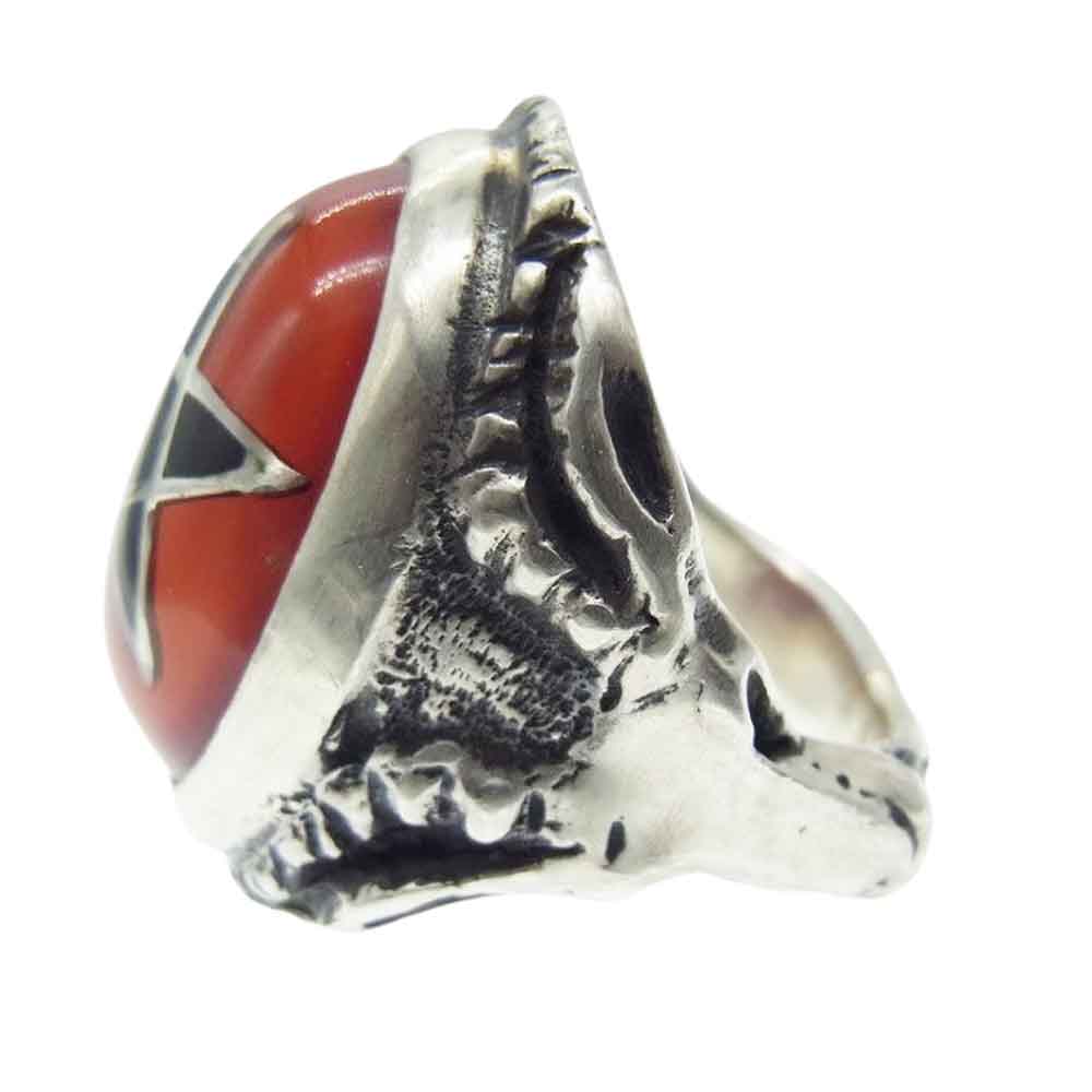 アレックスストリーター Angel Heart Ring w/harlequin エンジェル ハート ハーレクイン リング シルバー系 レッド系 13.5号【中古】