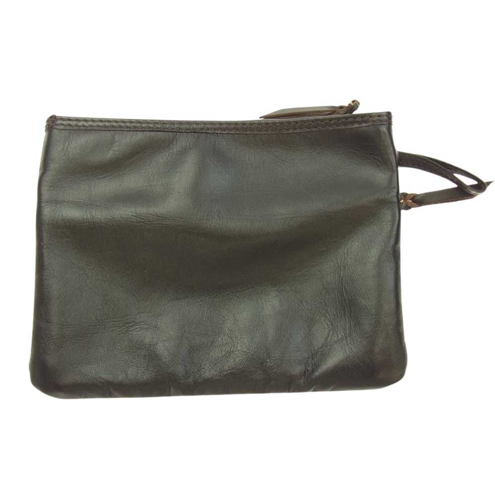 ウエストライド CYCLIST PADD BAG IN BAG Sサイズ レザー クラッチ バッグ  ポーチ ダークブラウン系【中古】
