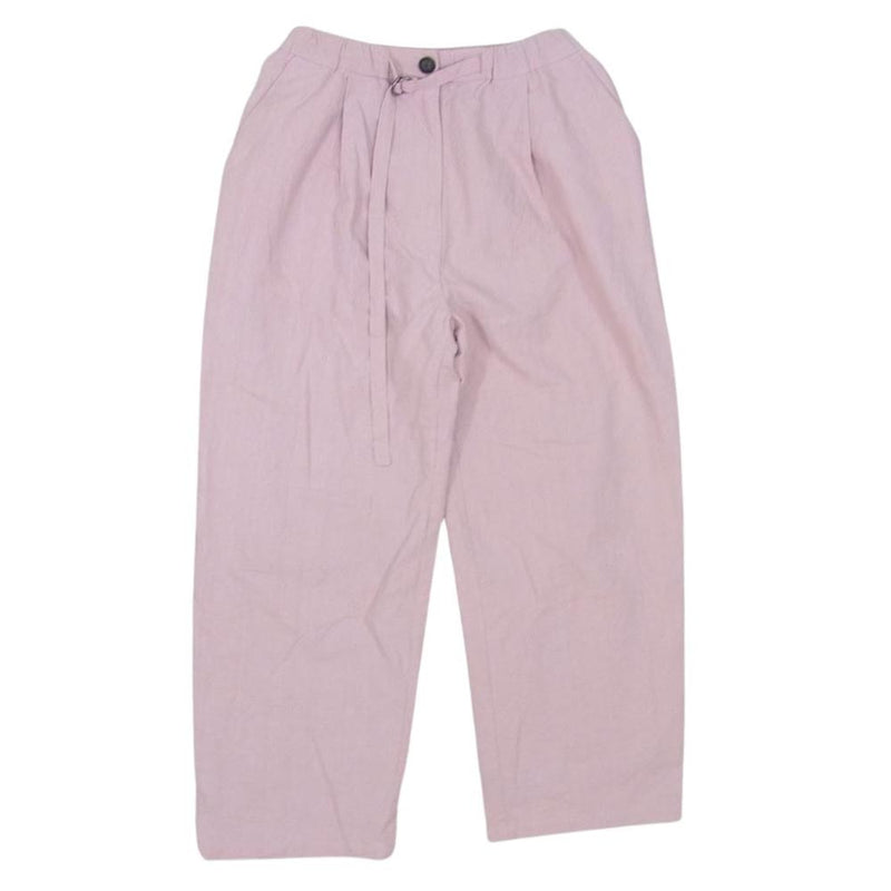 クラネ 23SS 14110-7092 BELTED LOOSE STRAIGHT PANTS ベルテッド ルーズ ストレート スラックスパンツ ピンク系 1【中古】