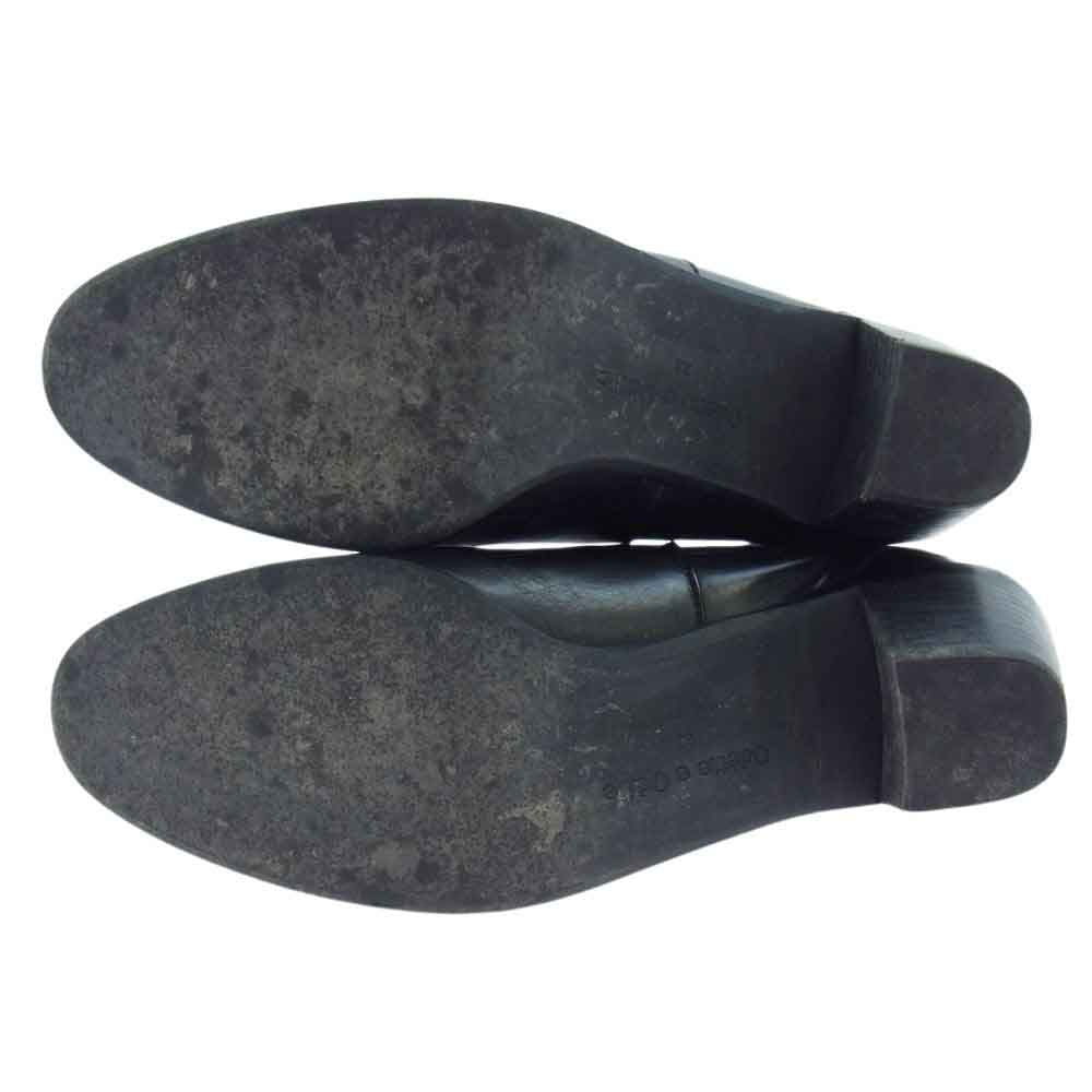 オデットエオディール B53758 サイドゴア ヒール ショート ブーツ ブラック系 23【中古】