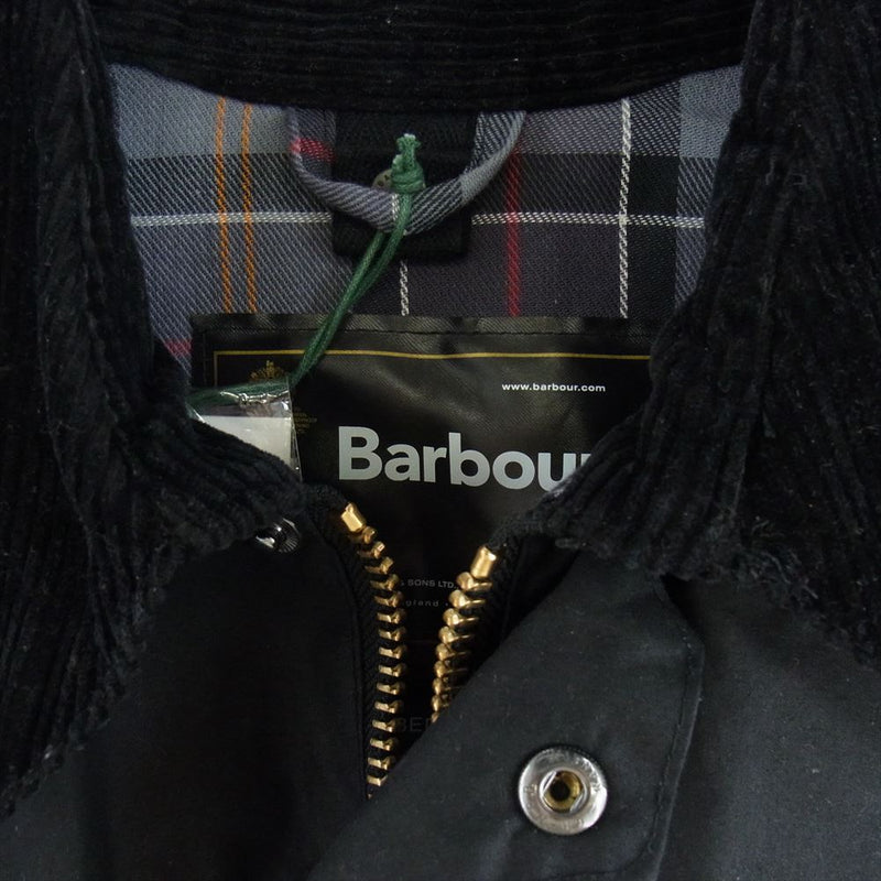 Barbour バブアー 英国製 BEDALE JACKET ビデイル ジャケット 裏地チェック ブラック系 C40/102cm【中古】