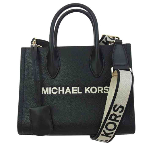 Michael Kors マイケルコース 	35S4G7ZC5L MIRELLA SM SHOPPER TZ XBODY LEATHER ミレラ レザー ショッパー クロスボディ エクストラスモール  2WAY ショルダーバッグ ブラック系【美品】【中古】