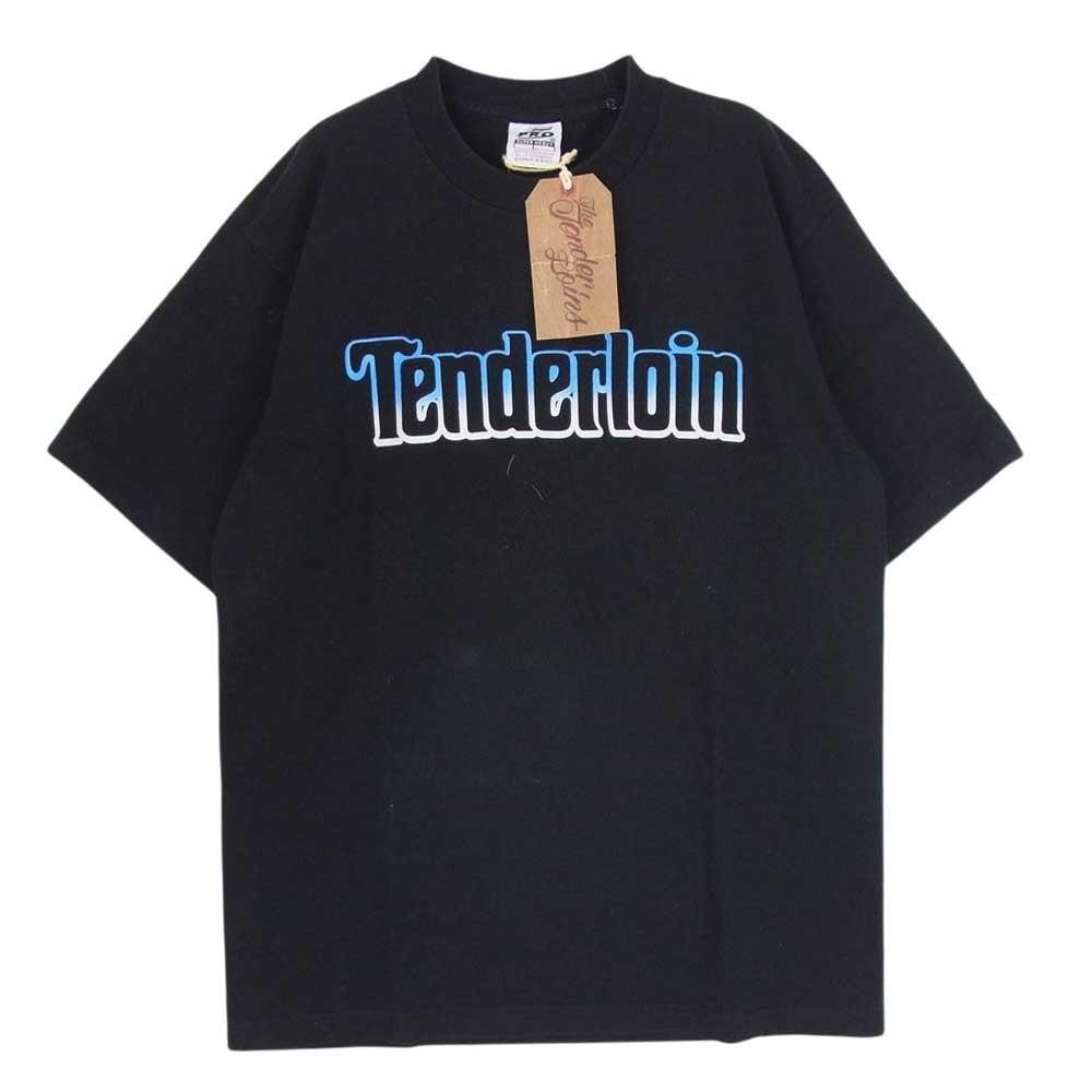 TENDERLOIN テンダーロイン T-TEE EL  ロゴ プリント Ｔシャツ 半袖 カットソー ブラック系 L【中古】