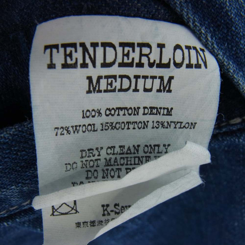 TENDERLOIN テンダーロイン DENIM BLANKET RIVERSIBLE VEST デニム ブランケット リバーシブル ベスト M【中古】