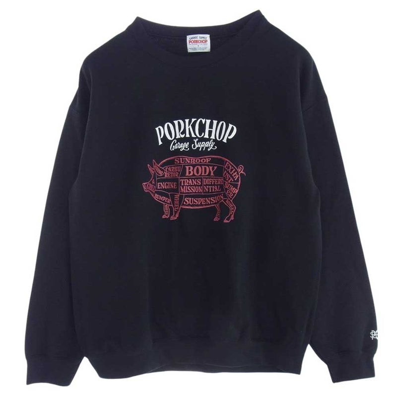 ポークチョップ CHOPPERS WELCOME SWEAT チョッパーズ ウェルカム スウェット トレーナー ブラック系 M【中古】