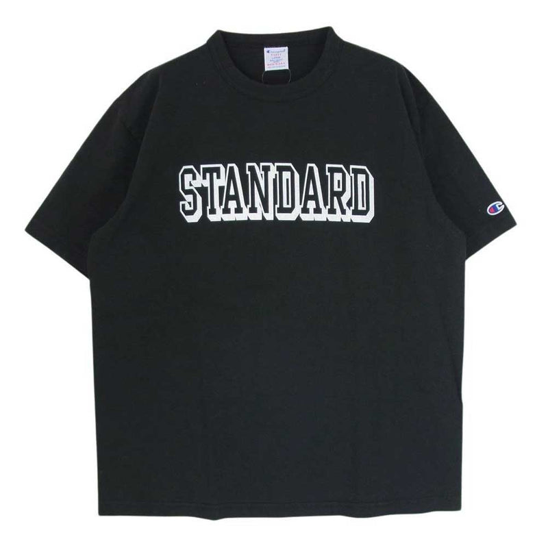 STANDARD CALIFORNIA スタンダードカリフォルニア × CHAMPION チャンピオン FOR SD EXCLUSIVE 半袖 Tシャツ ブラック系 L【中古】