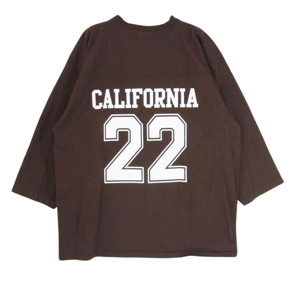 STANDARD CALIFORNIA スタンダードカリフォルニア SD Heavyweight Football Logo T ヘビー ウェイト フットボール ロゴ 七分袖 Tシャツ ブラウン系 L【中古】