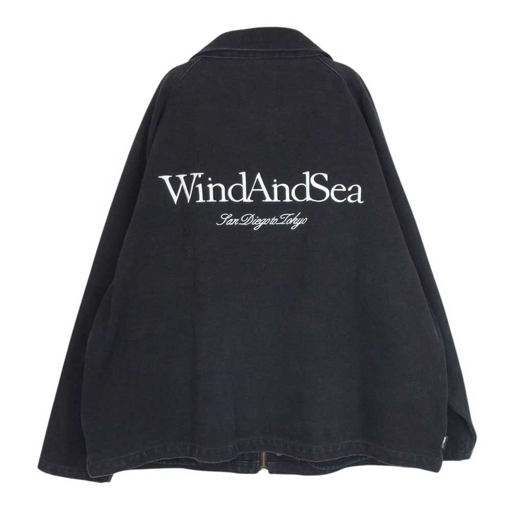 WIND AND SEA ウィンダンシー WDS-O-GEN-23-Q2-JK-03 ジップアップ スナップボタン 長袖 ジャケット ブラック系 L【中古】