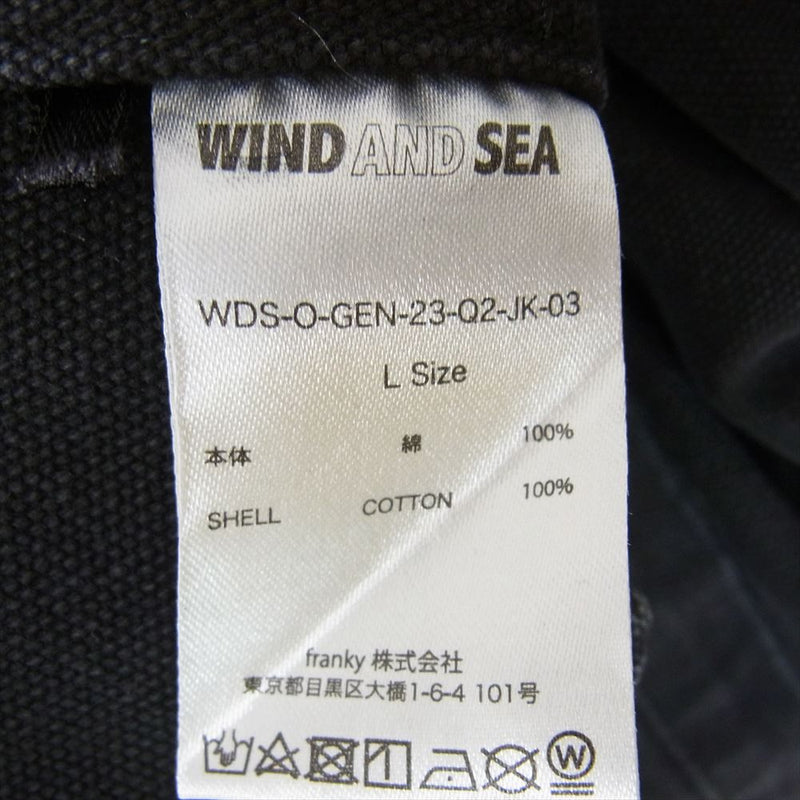 WIND AND SEA ウィンダンシー WDS-O-GEN-23-Q2-JK-03 ジップアップ スナップボタン 長袖 ジャケット ブラック系 L【中古】