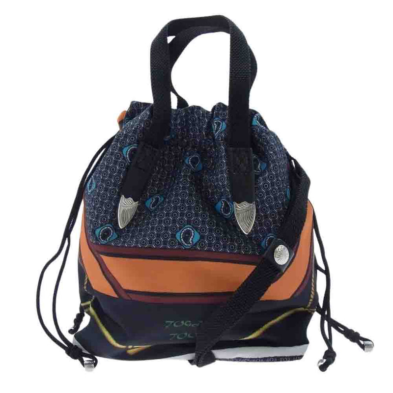 TOGA トーガ 24AW TZ242-AG971 Too  トゥー Print Drawstring Bag プリント ドローストリング 2WAY ショルダー ハンド バッグ ブラック系 マルチカラー系【美品】【中古】