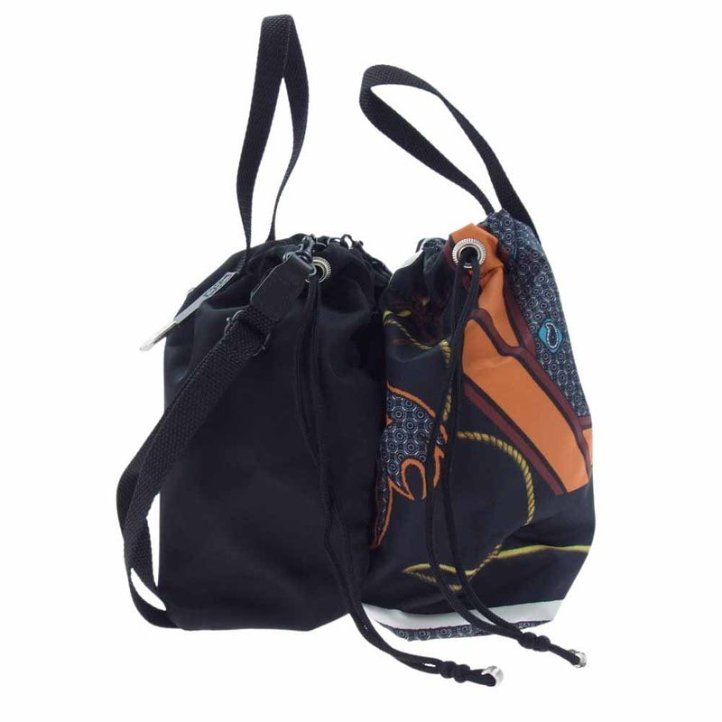 TOGA トーガ 24AW TZ242-AG971 Too  トゥー Print Drawstring Bag プリント ドローストリング 2WAY ショルダー ハンド バッグ ブラック系 マルチカラー系【美品】【中古】