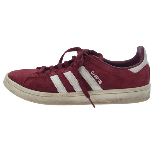 adidas アディダス BZ0087 CAMPUS キャンパス スエード ローカット スニーカー エンジ系 27cm【中古】