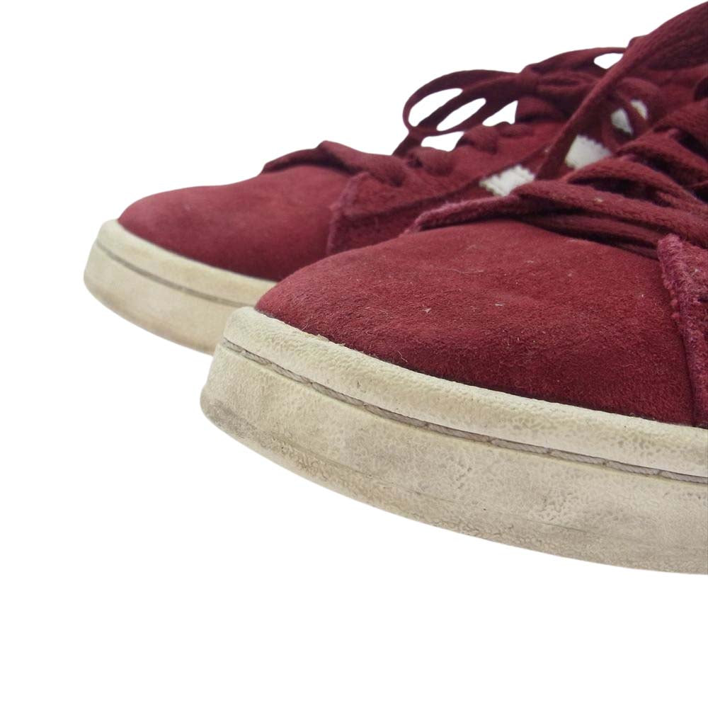 adidas アディダス BZ0087 CAMPUS キャンパス スエード ローカット スニーカー エンジ系 27cm【中古】