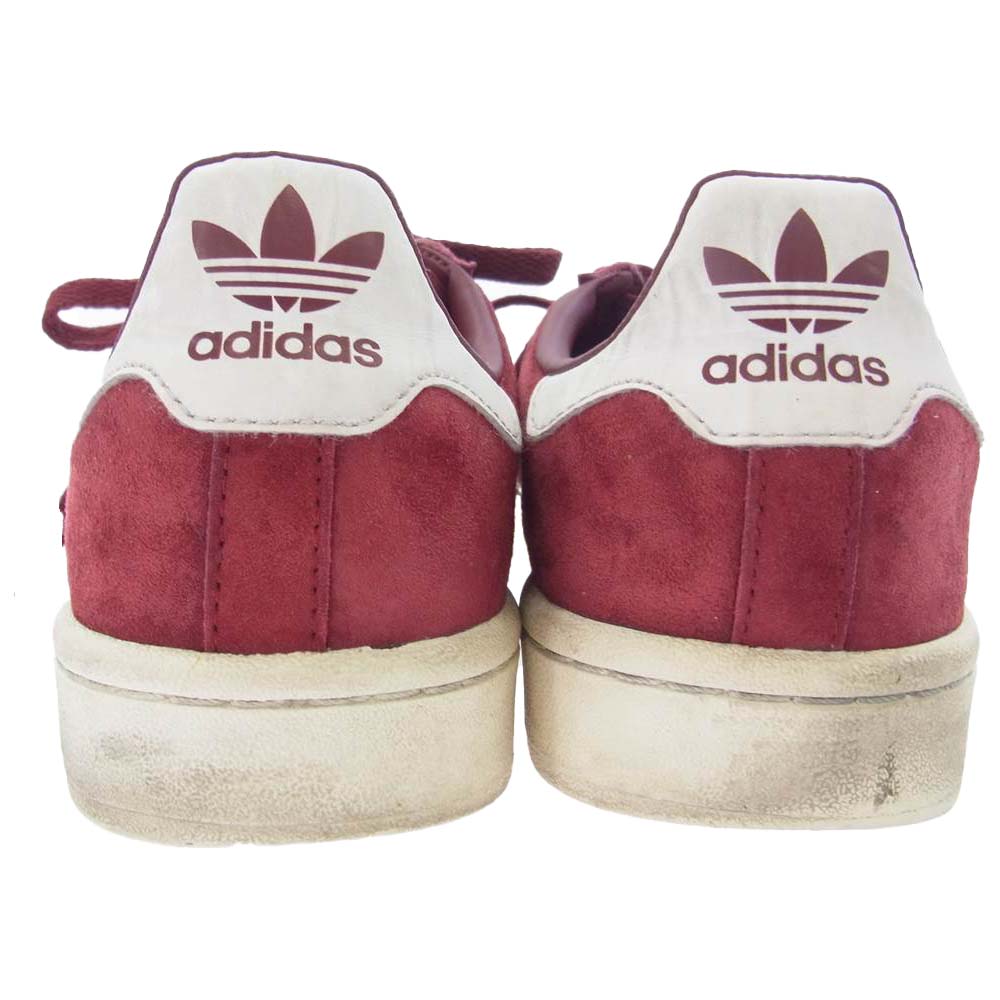 adidas アディダス BZ0087 CAMPUS キャンパス スエード ローカット スニーカー エンジ系 27cm【中古】