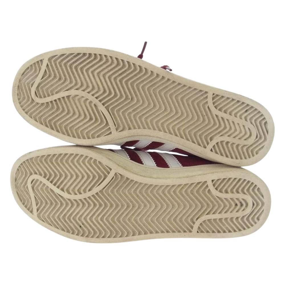 adidas アディダス BZ0087 CAMPUS キャンパス スエード ローカット スニーカー エンジ系 27cm【中古】