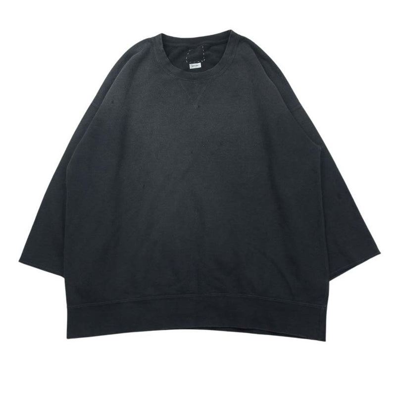 VISVIM ビズビム 19AW 0121205010015 JUMBO SWEAT CRASH 3/4 スウェット トレーナー ブラック系 3【中古】