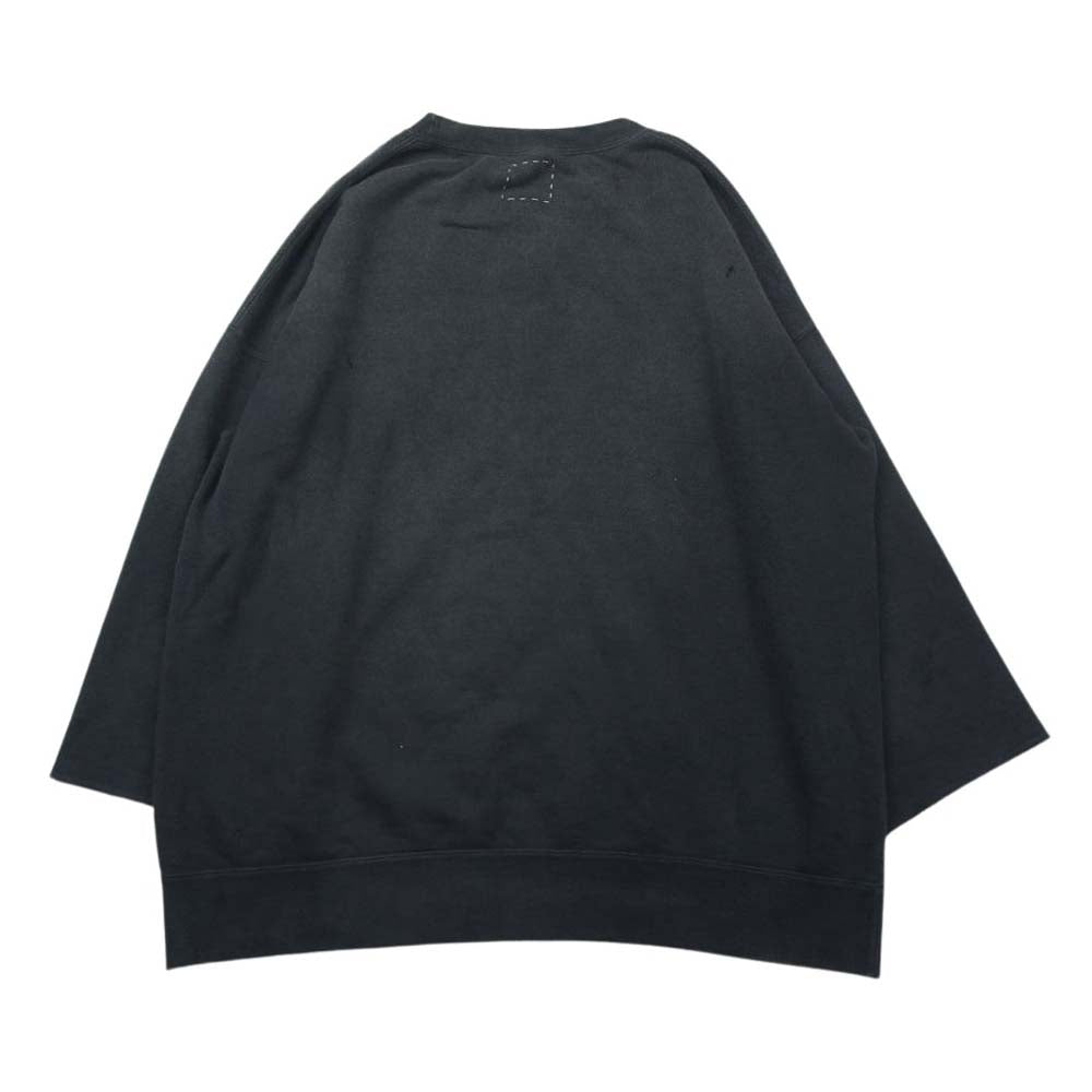 VISVIM ビズビム 19AW 0121205010015 JUMBO SWEAT CRASH 3/4 スウェット トレーナー ブラック系 3【中古】