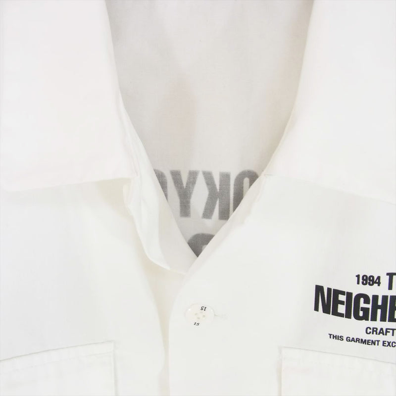 NEIGHBORHOOD ネイバーフッド 241 TSNH-SHM01S CLASSIC WORK SHIRT SS クラシック ワーク シャツ 半袖 ホワイト系 M【美品】【中古】