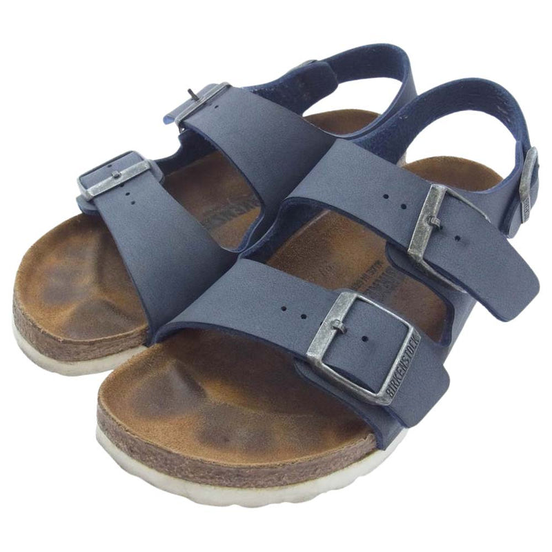 BIRKENSTOCK ビルケンシュトック  ナチュラルレザー アリゾナ サンダル ネイビー系 37【中古】