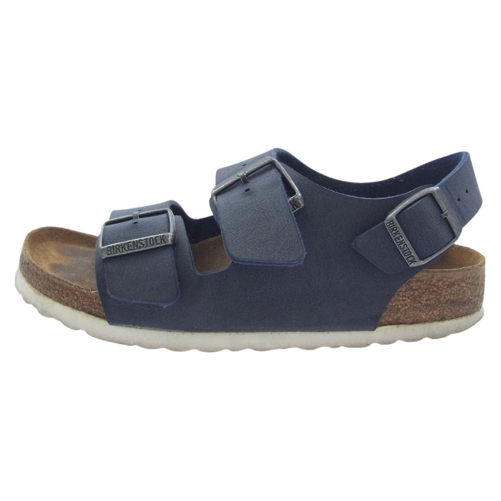 BIRKENSTOCK ビルケンシュトック  ナチュラルレザー アリゾナ サンダル ネイビー系 37【中古】