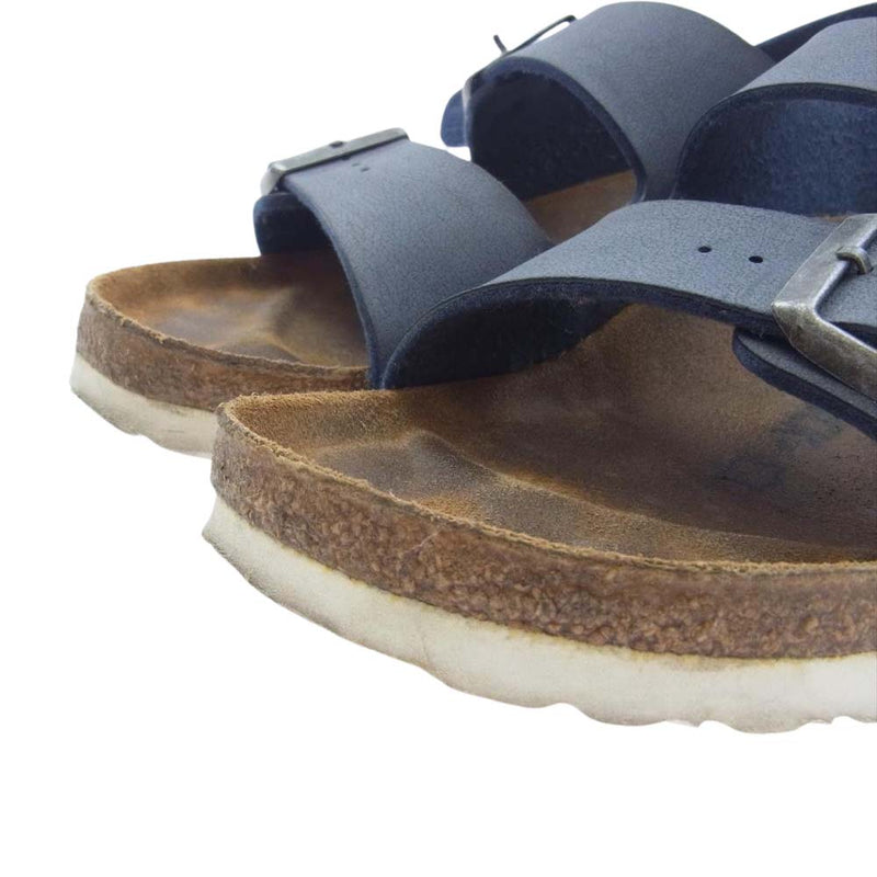 BIRKENSTOCK ビルケンシュトック  ナチュラルレザー アリゾナ サンダル ネイビー系 37【中古】