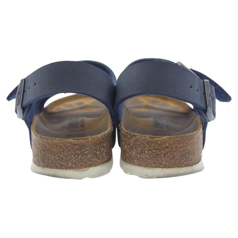 BIRKENSTOCK ビルケンシュトック  ナチュラルレザー アリゾナ サンダル ネイビー系 37【中古】