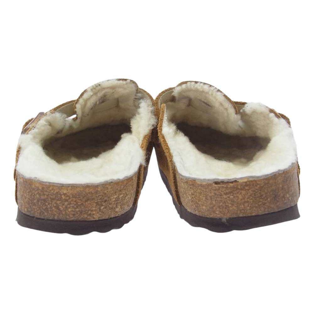 BIRKENSTOCK ビルケンシュトック スエード ボストンファー サンダル ブラウン系 37【中古】