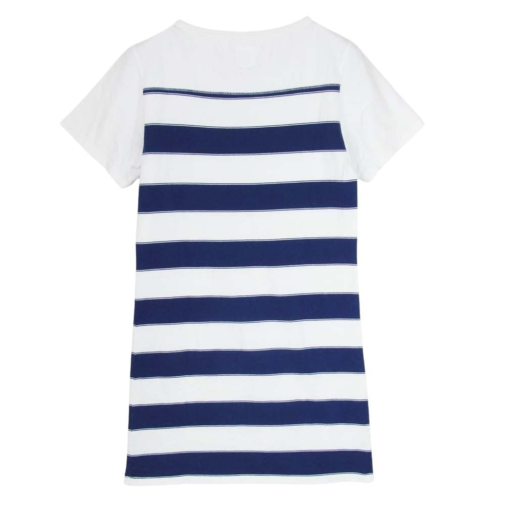 ベドウィンアンドザハートブレイカーズ ボーダー 半袖 ワンピース ロング カットソー Tシャツ ブルー系 0 【中古】