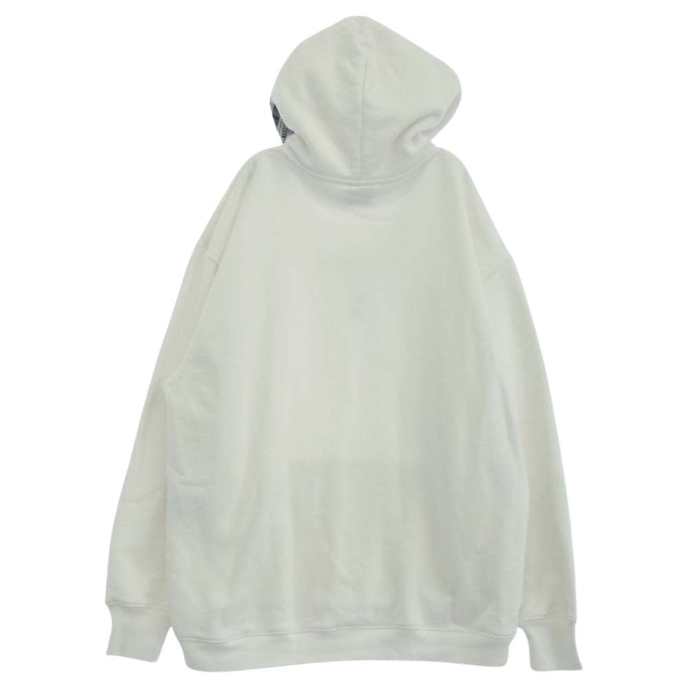 VETEMENTS ヴェトモン Logo Hoodie フードデリバリーラベル ロゴプリント プル オーバースウェット パーカー フーディ ホワイト系 M【中古】