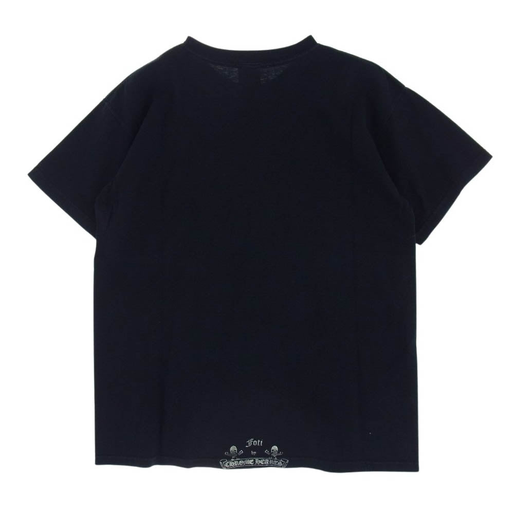 CHROME HEARTS クロムハーツ（原本無） FOTI S/S TEE フォティ フロント プリント 半袖 カットソー Tシャツ ブラック系 XL【中古】