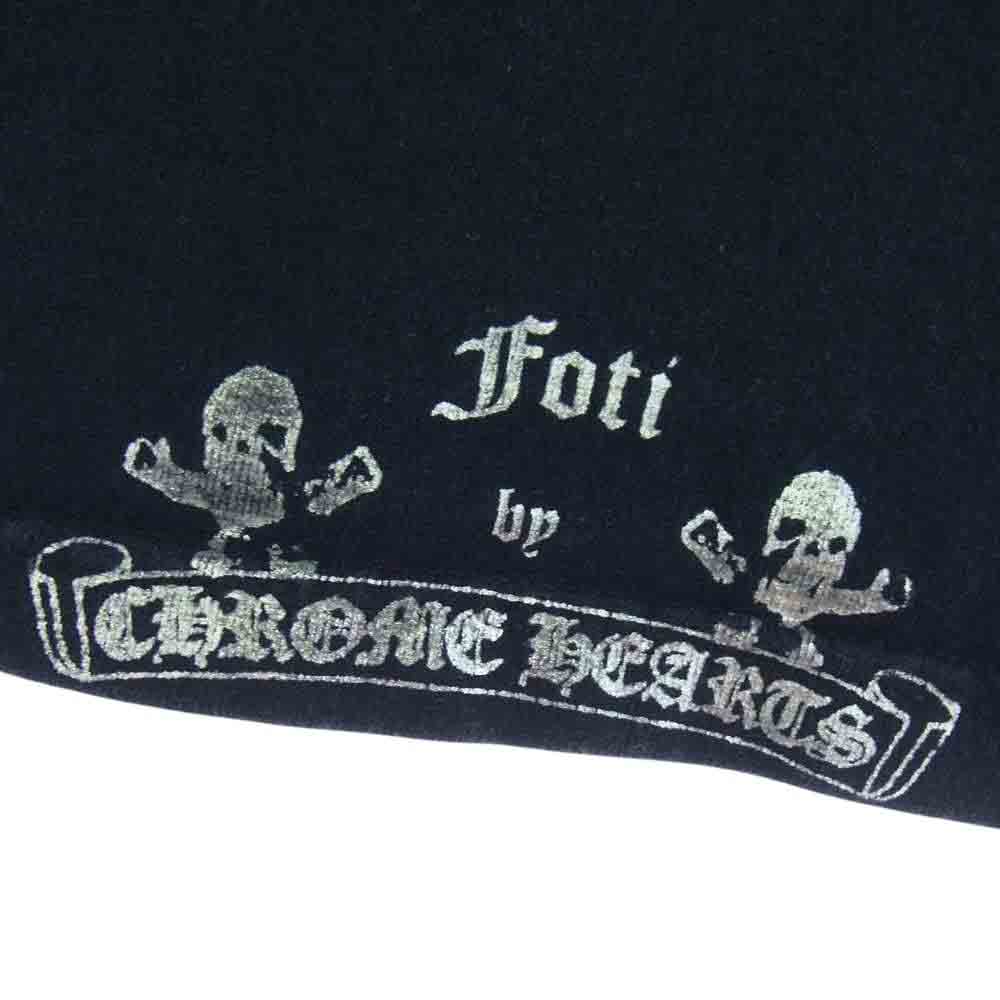 CHROME HEARTS クロムハーツ（原本無） FOTI S/S TEE フォティ フロント プリント 半袖 カットソー Tシャツ ブラック系 XL【中古】