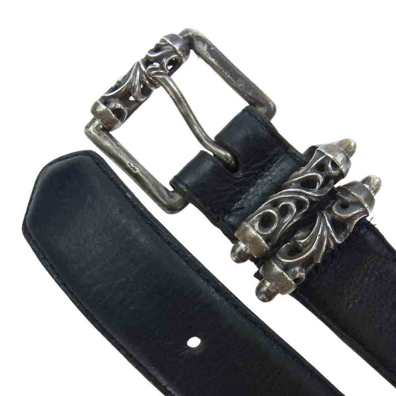 CHROME HEARTS クロムハーツ（原本無） BLT ROLLER 3PC 1.5inch ローラー レザー ベルト 39【中古】