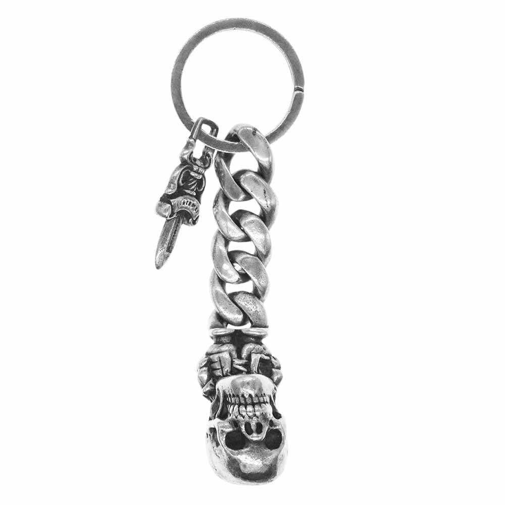 CHROME HEARTS クロムハーツ（原本無） FOTI DLFN&No5 DGGR フォティ デルフィーノ #5ダガー キーリング シルバー キーチェーン【中古】