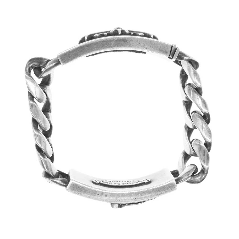 CHROME HEARTS クロムハーツ（原本無） ID DBL FLRL DGGR ダブルID フローラルクロス ダガー ブレスレット【中古】