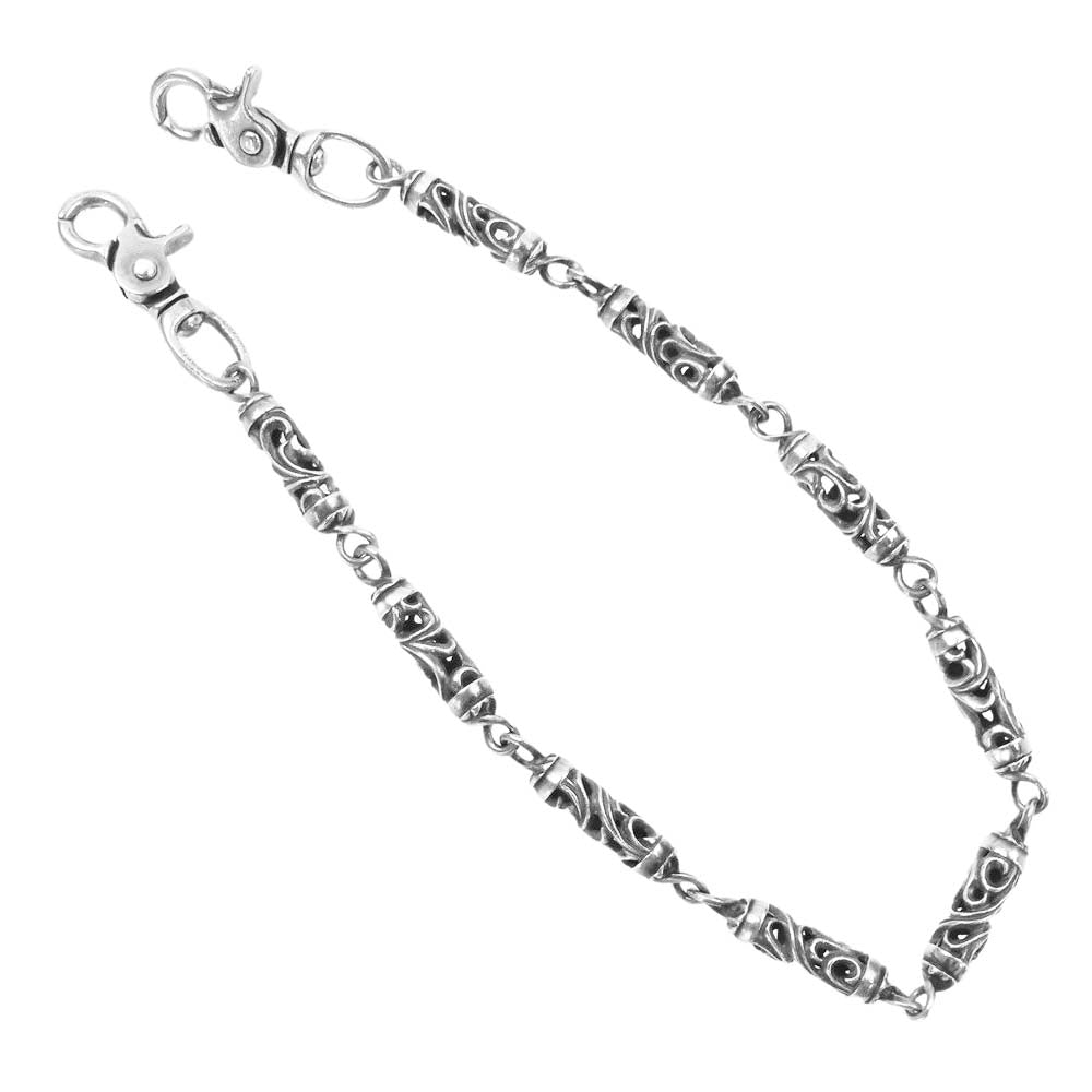 CHROME HEARTS クロムハーツ（原本無） 9LINK ROLLER LONG-T オールド 2クリップ ロング ローラー ウォレットチェーン【中古】