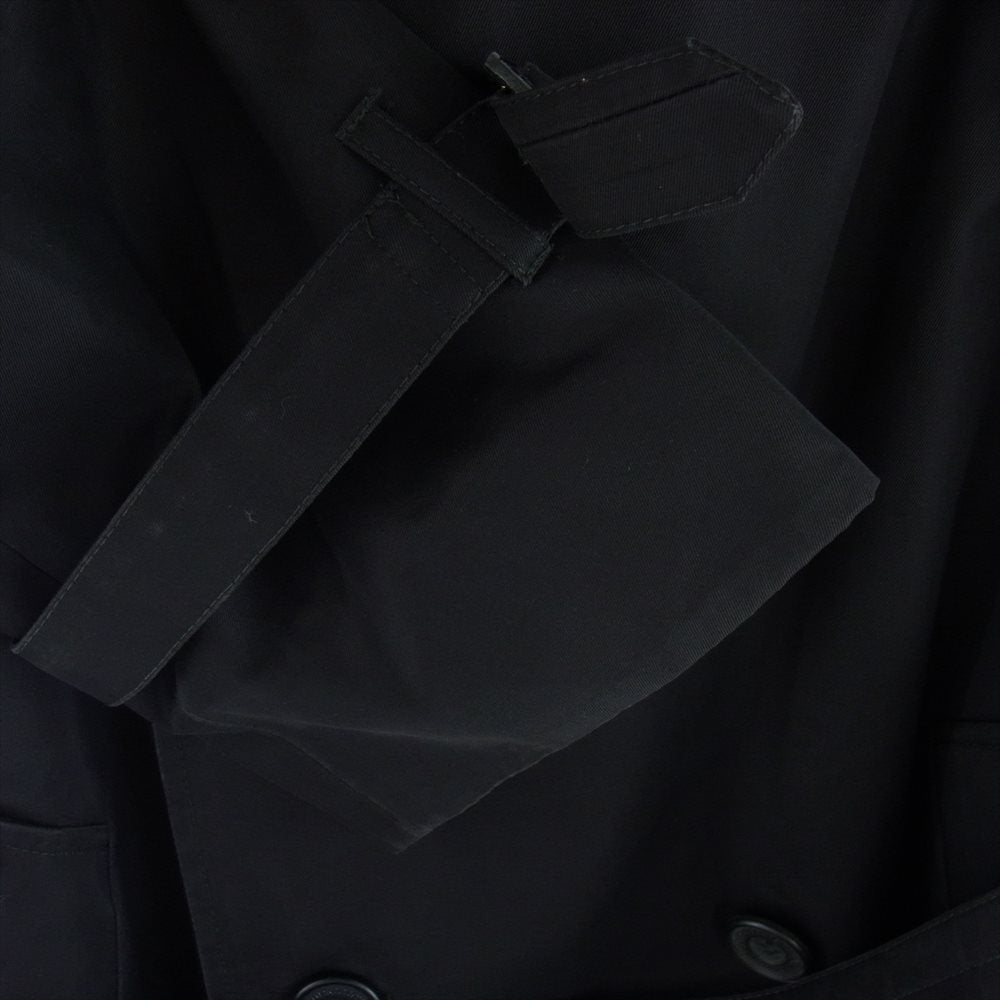 Aquascutum アクアスキュータム A2252202-99 英国製 トレンチ コート ブラック系 38【中古】