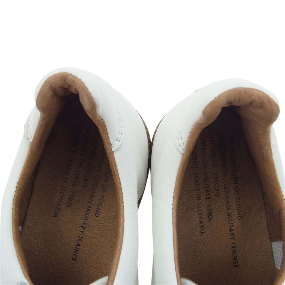 リプロダクションオブファウンド 1703LD-222013 GERMAN TRAINER VERCLO ジャーマン トレーナー ベルクロ スニーカー ホワイト系 43【新古品】【未使用】【中古】