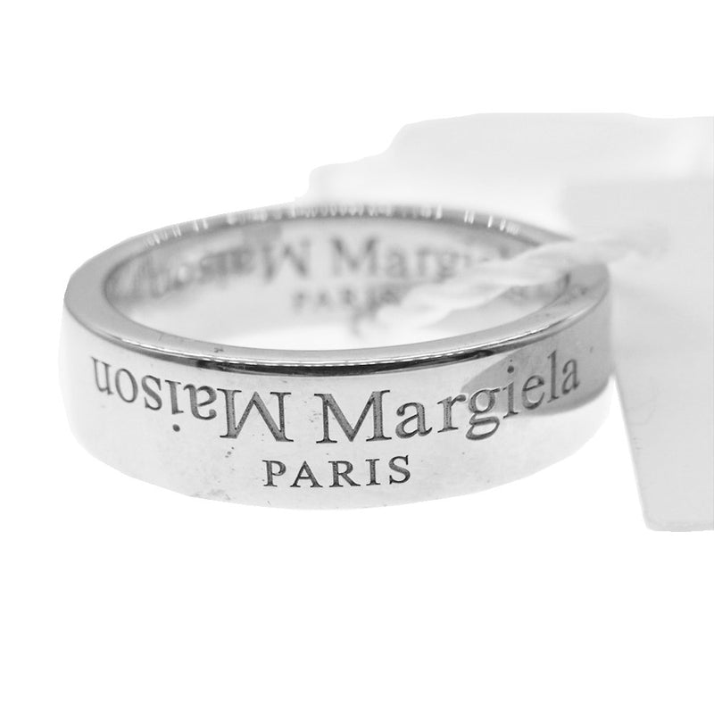 MAISON MARGIELA メゾンマルジェラ SM1UQ0004 S12698 LOGO RING NARROW シルバー925 ロゴ リング シルバー系 18号【極上美品】【中古】